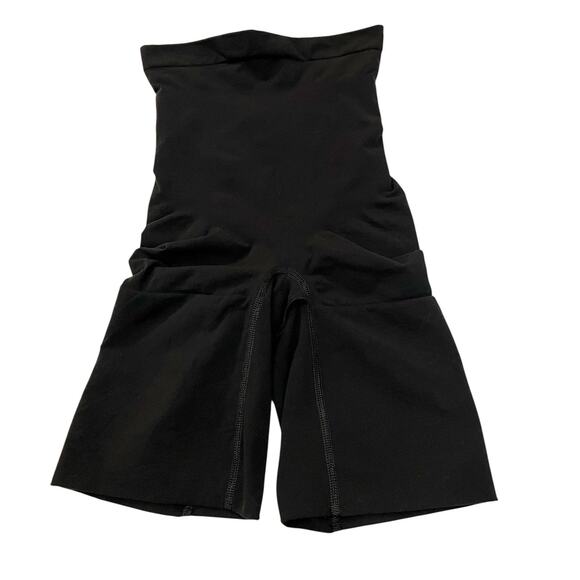 Spanx High Waisted Mid Thigh Short Shapewear Large Power Series Black Slimming - Picture 1 of 6